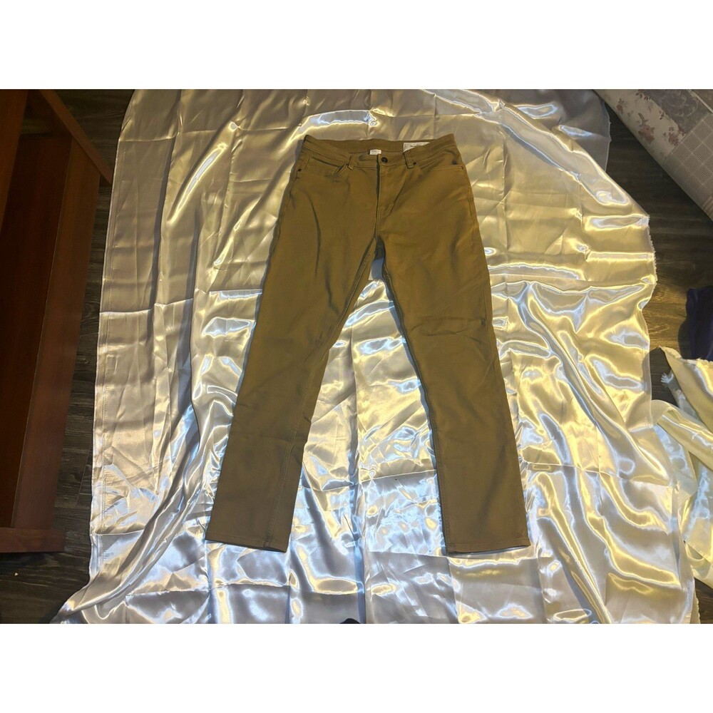 The Perfect Jean NYC Denkhaki Slim Fit Pants Men's Size 34x32 Tan Khaki Stretch